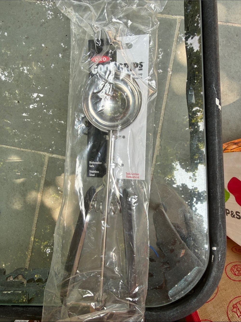 OXO Stainless Steel Ice Cream Cookie Scoop with Black Handle